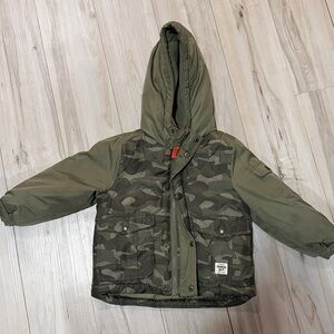 OSHKOSH B’GOSH 3t camo winter coat insulated